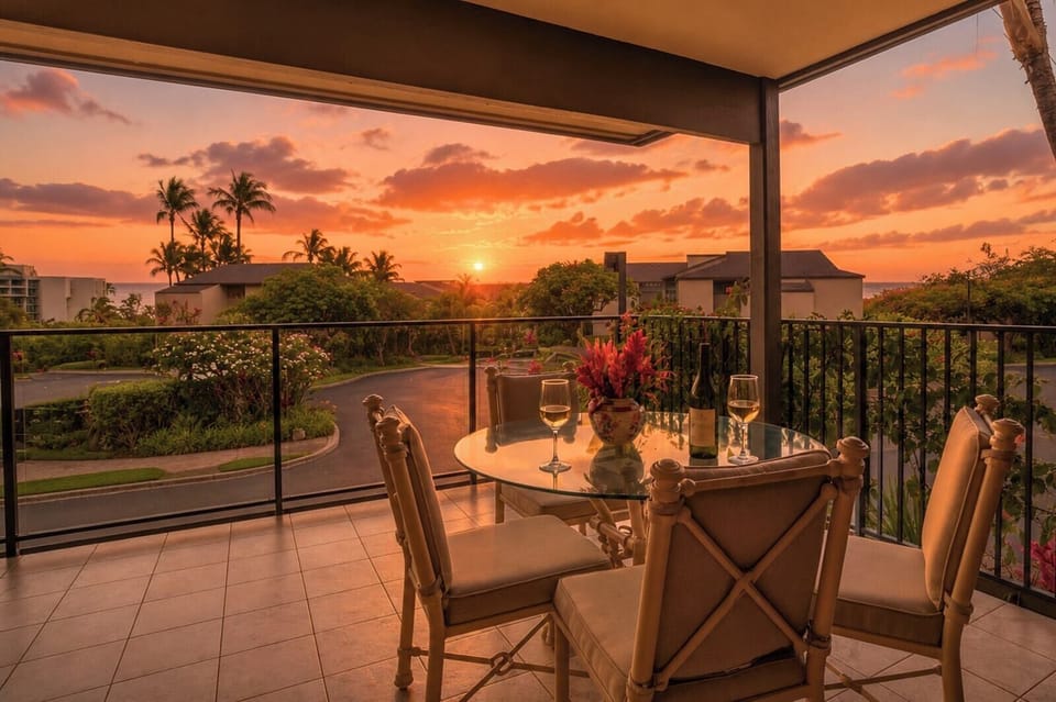 Enjoy breathtaking sunset views from your private lanai. WEV-2103