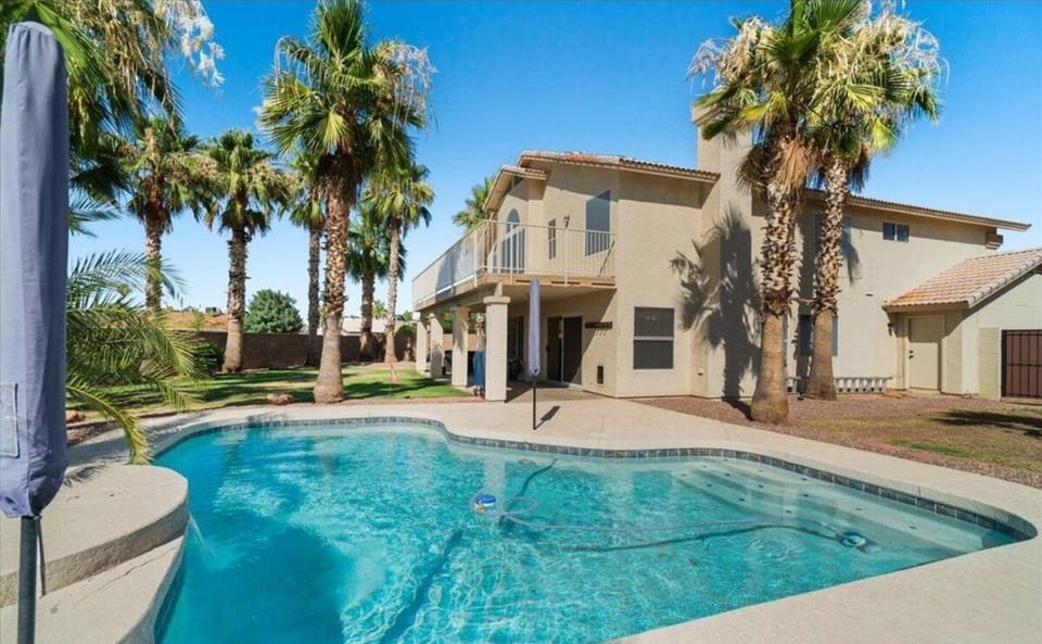 sparkling heated pool 
