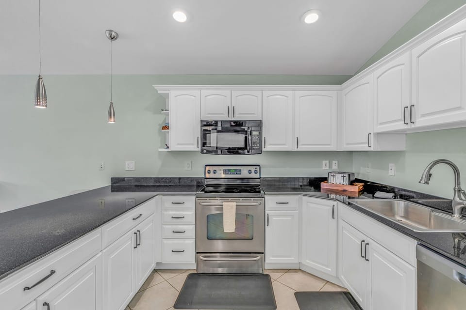 Kitchen stove oven, microwave and toaster