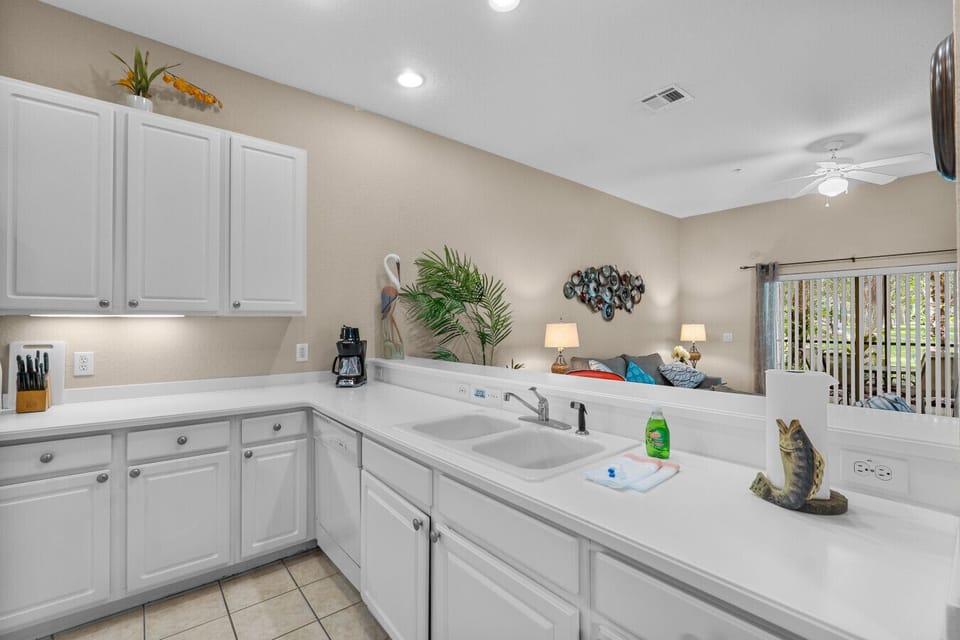 Enjoy preparing your favorite meals in this spacious, cozy kitchen area.
