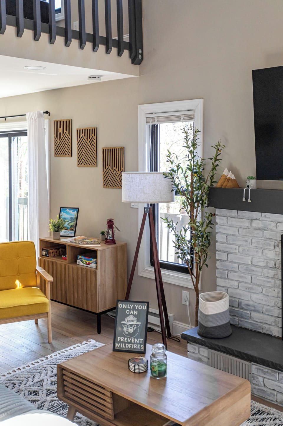 Stylish accents and artwork welcome you inside.