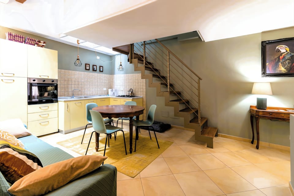 Bright and spacious living area with high-speed Wi-Fi.