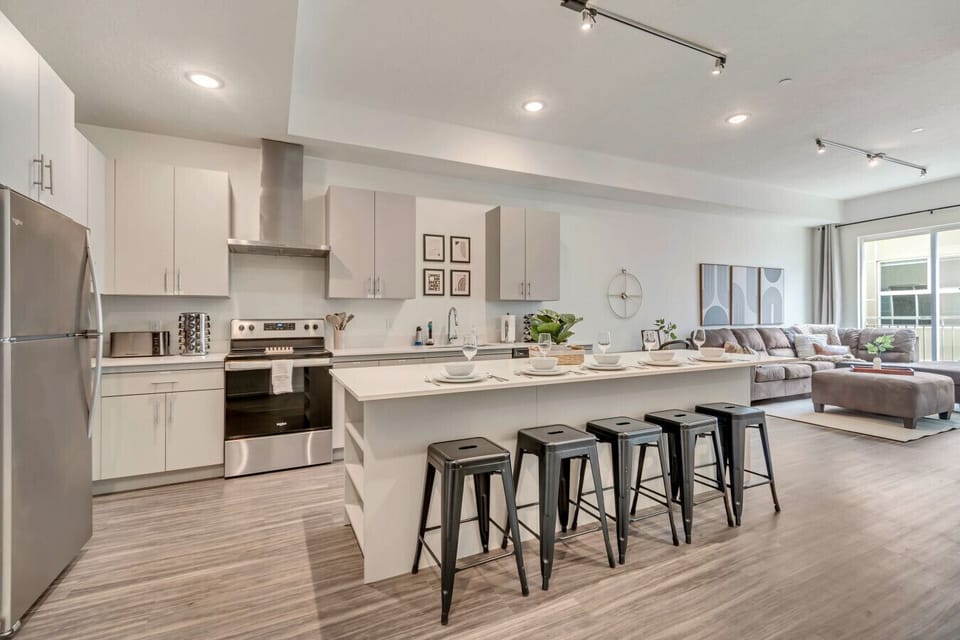 Full sized fully stocked kitchen