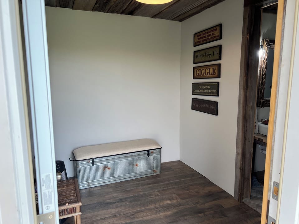 Bath house off barn