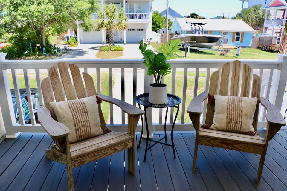 Private covered balcony