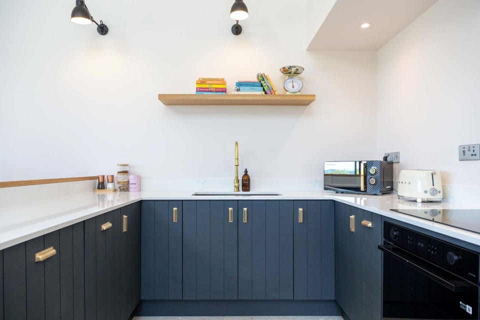 The kitchen at Woodlark, Devon