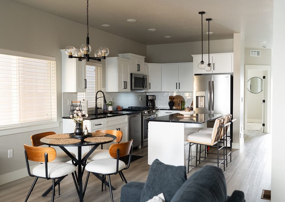 Kitchen and dining area