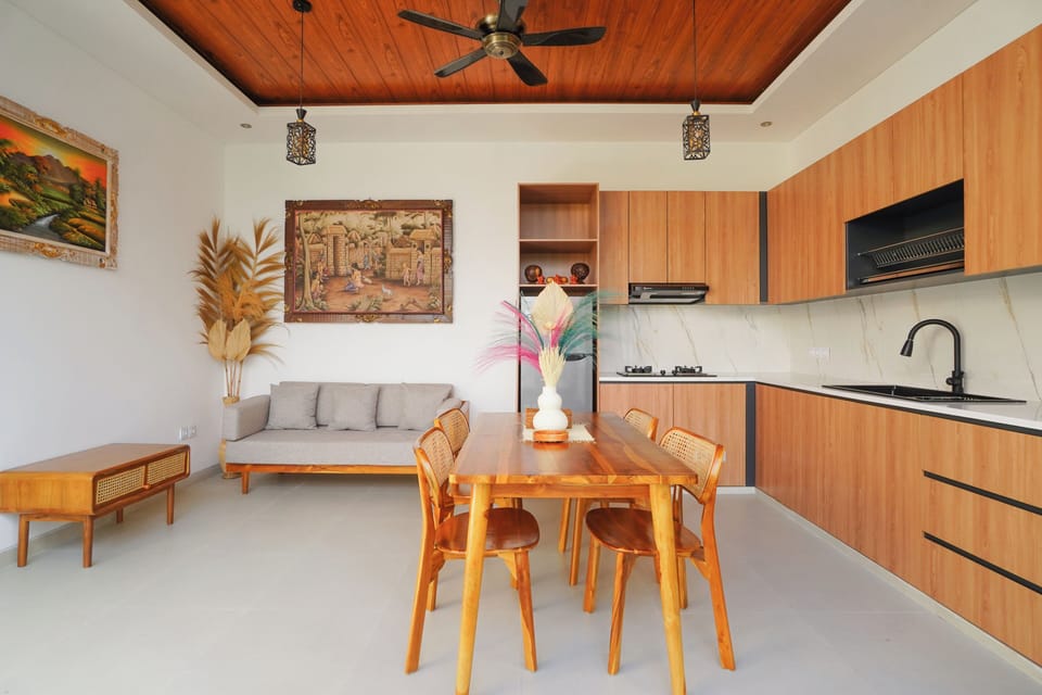Deluxe Villa, 1 Bedroom, Private Pool | Private kitchen | Fridge, stovetop, electric kettle, cookware/dishes/utensils
