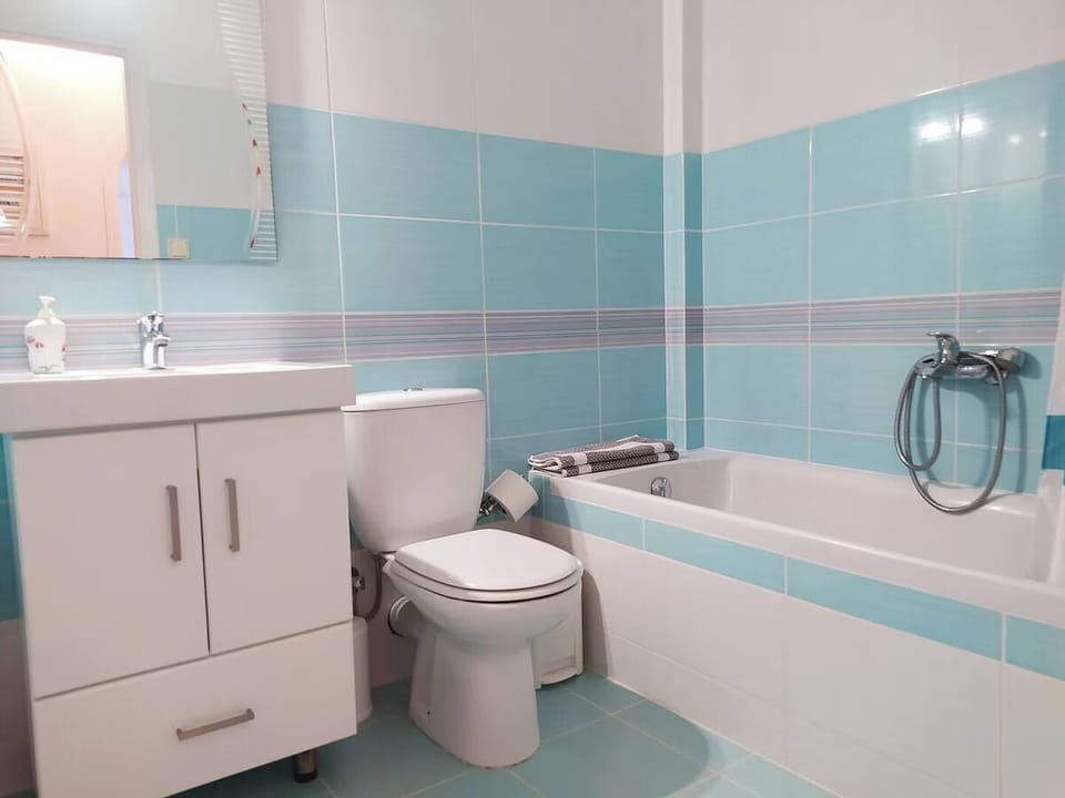 Superior Apartment | Bathroom | Shower, hair dryer, towels, soap
