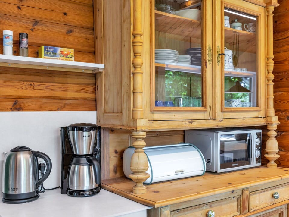 Wood, Kitchen, Furniture, Interior Design, Shelf, Shelving, Kitchen Appliance, Cabinetry, Wood Stain, Countertop