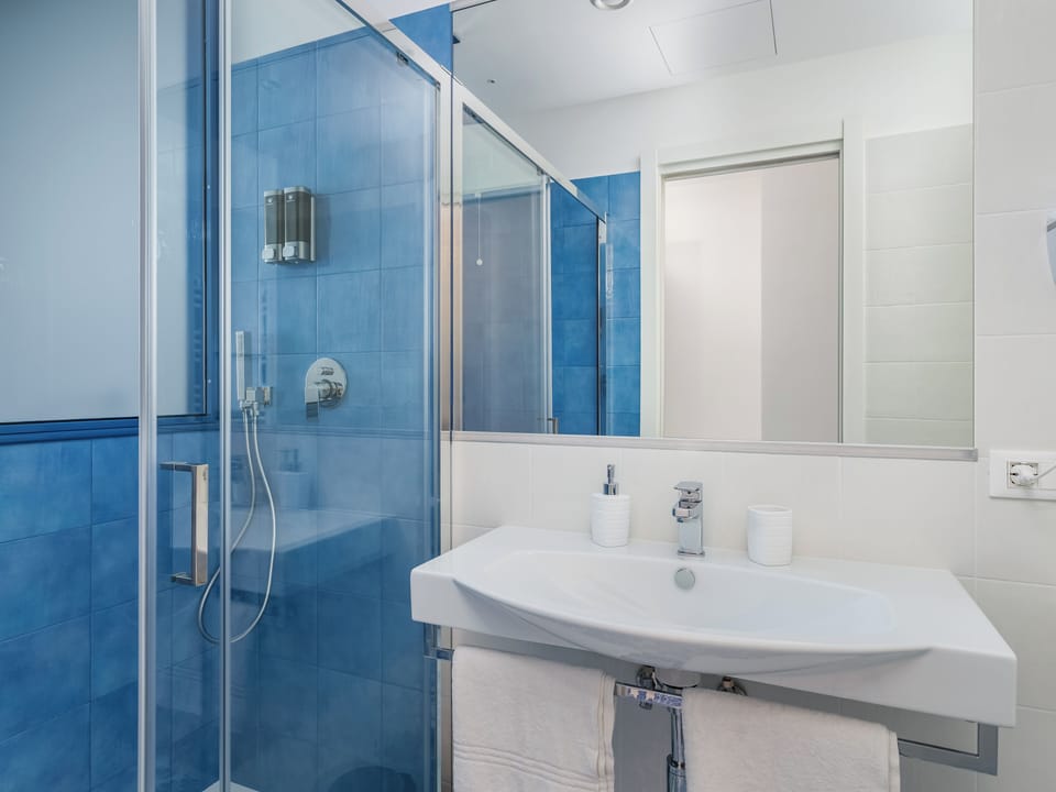 Deluxe Double Room, Balcony, City View | Bathroom | Shower, hair dryer, bidet, towels