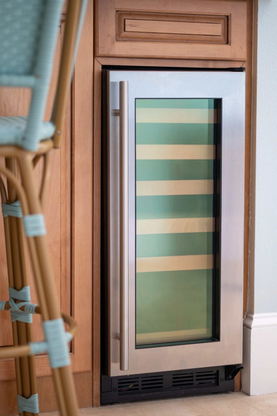 Built-in wine cooler for your favorite bottles