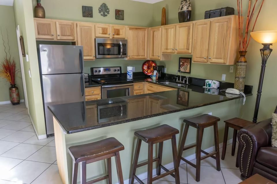 Condo, 1 Queen Bed with Sofa bed (Caribbean Dunes 203) | Private kitchen | Oven, toaster