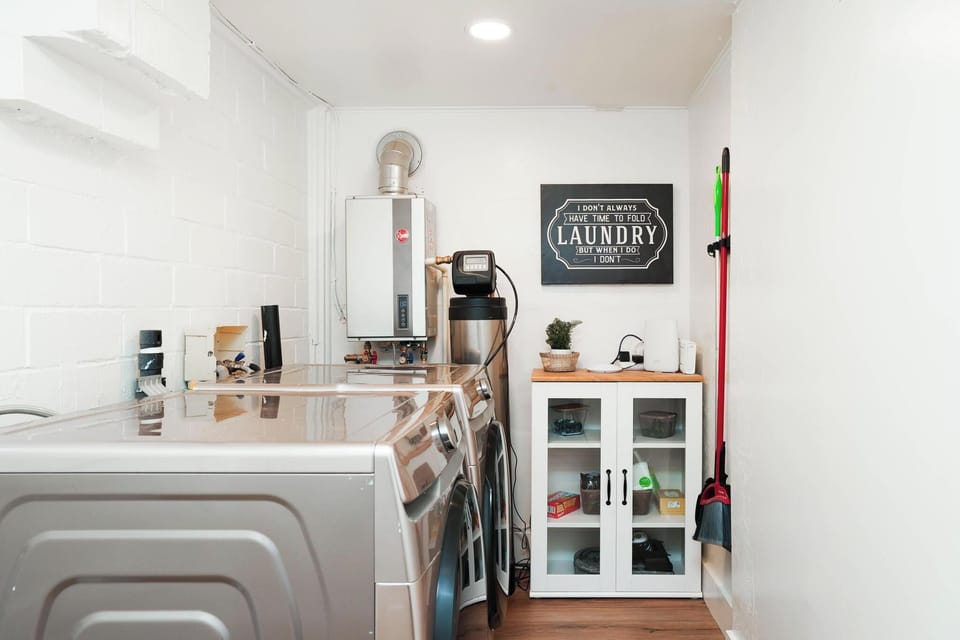 In-home laundry to keep your wardrobe fresh — perfect for longer stays or outdoor adventures.