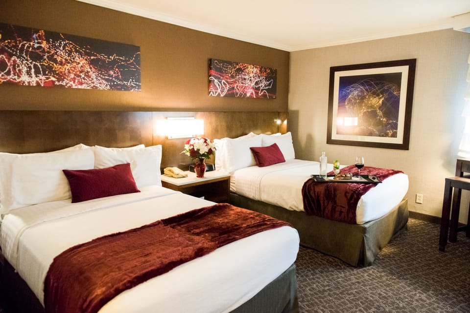 In-room safe, desk, laptop workspace, blackout drapes