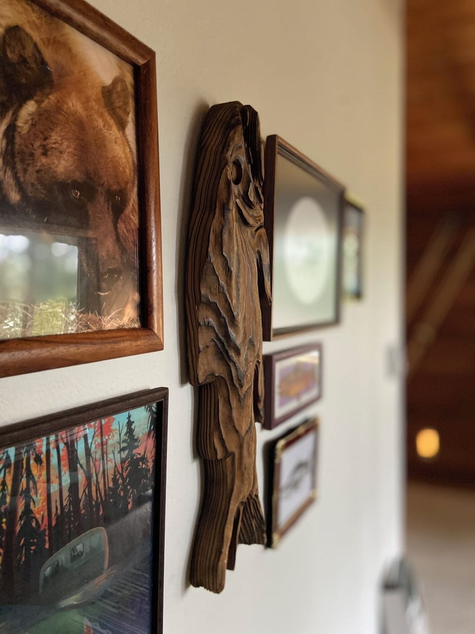 PNW forest inspired art gallery