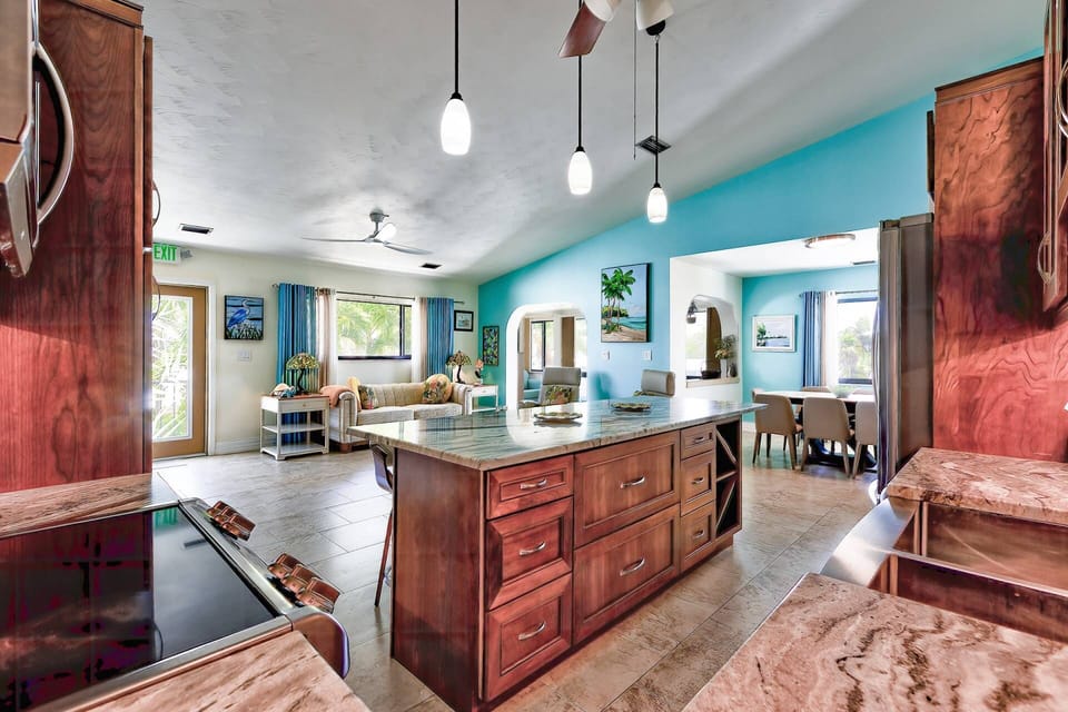 Abundant counter space makes meal prep and serving effortless and convenient.