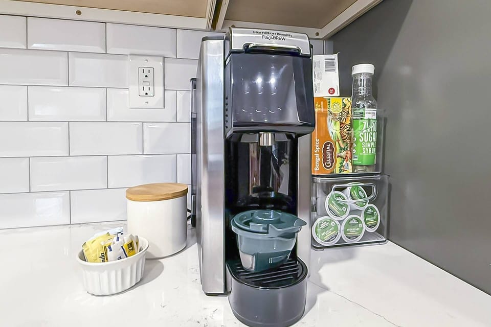 Sip, relax, repeat—coffee provided for the perfect start to your stay.