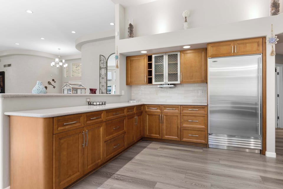 Spacious kitchen with plenty of counter space for those holiday meals that everyone enjoys.