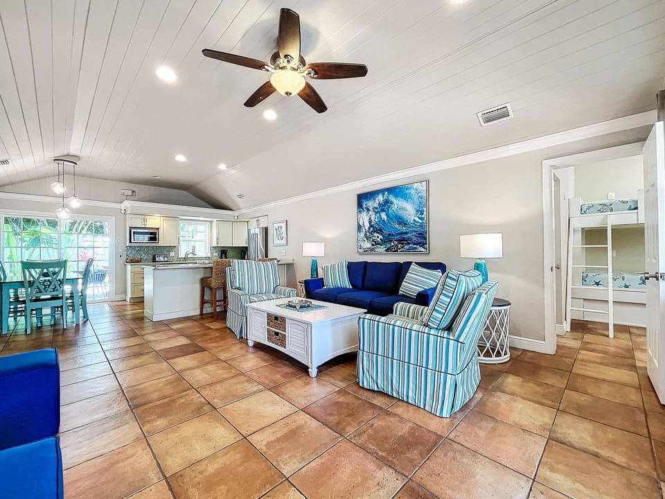 Plenty of comfortable seating in the living area
