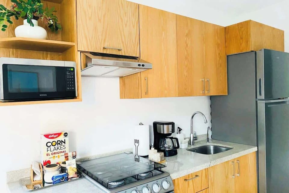 A well-equipped kitchen