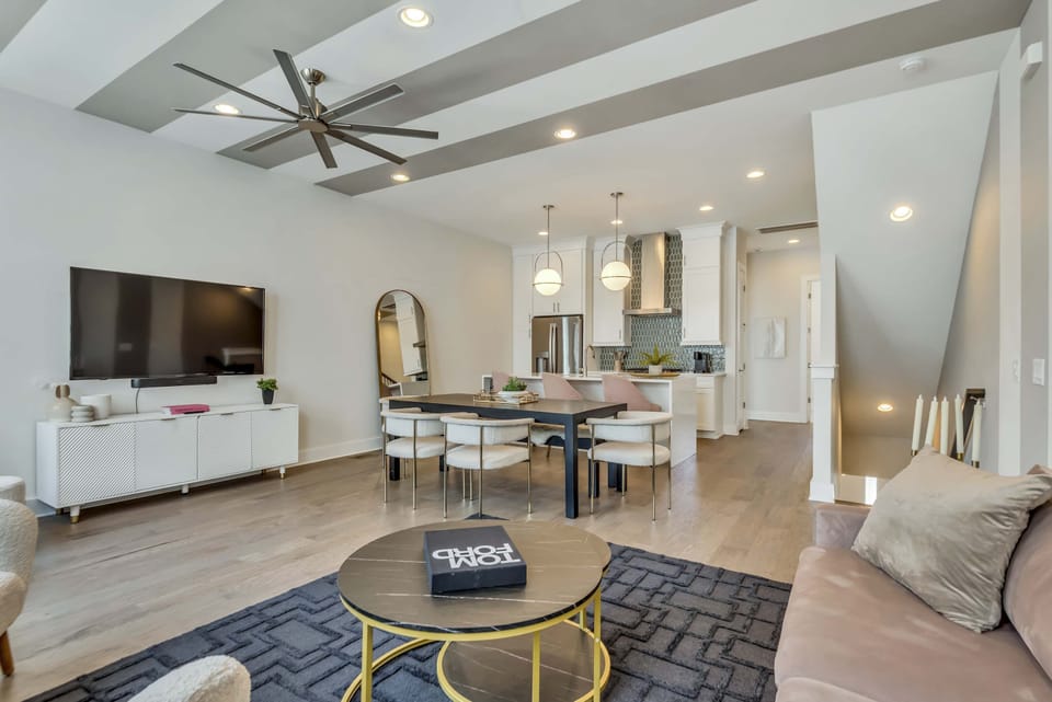 *The living rooms feature comfy seating and a large SmartTV for easy login to all your streaming services.