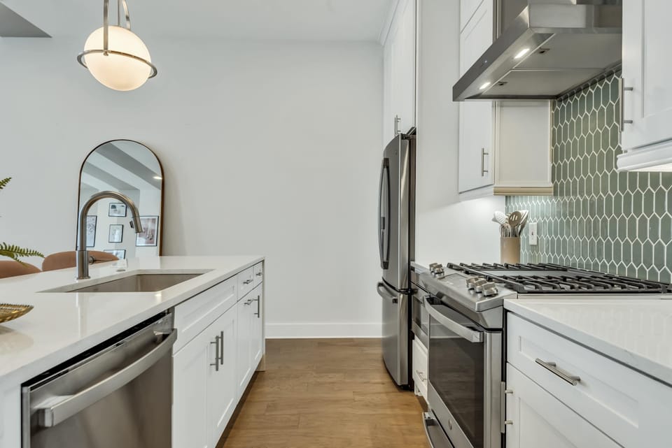 *The kitchen features professional grade appliances including a gas range. There is lots of storage for all of your food in the large pantry.