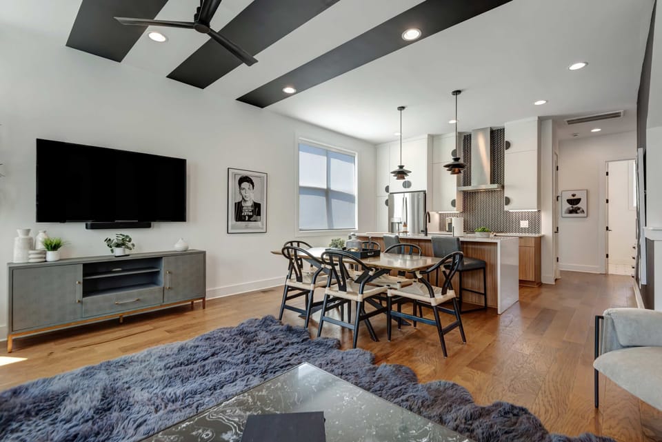 *Dining in?  - The large dining table has plenty of space for extra seating 

Dining out? - Come back home and enjoy a fun game night around the table!