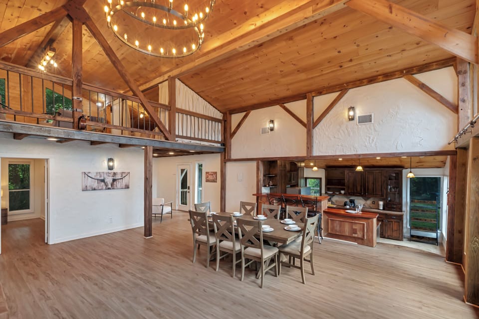 Spacious living room and dinning room