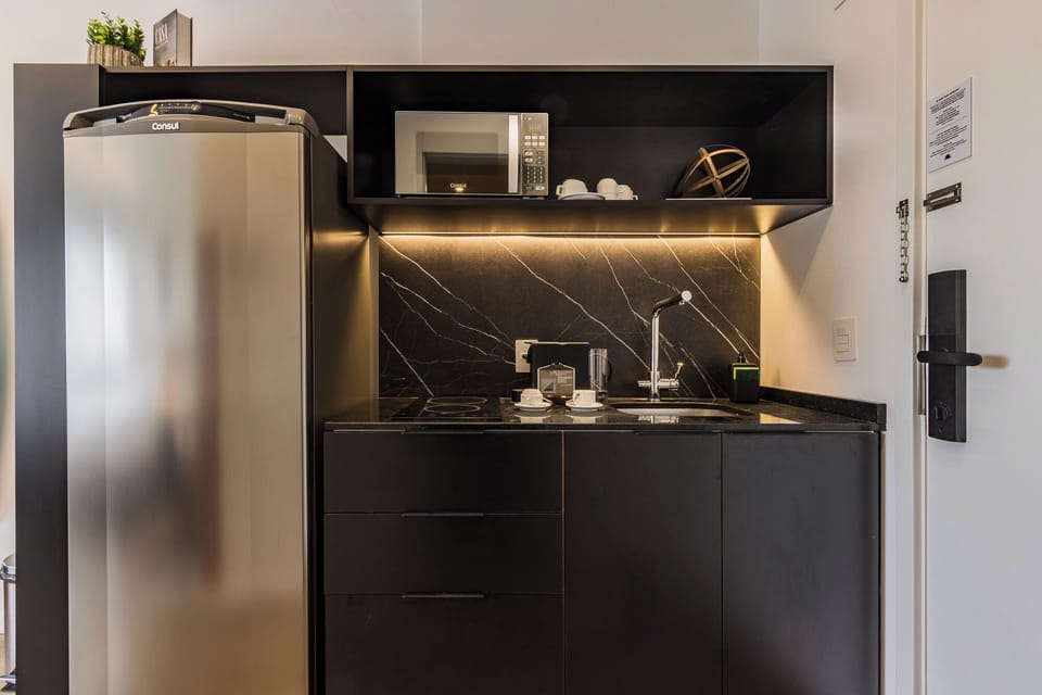 Studio Casal | Private kitchen | Fridge, microwave, stovetop, espresso maker