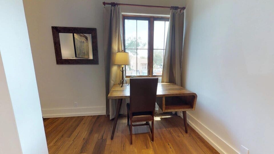 Work desk in primary bedroom