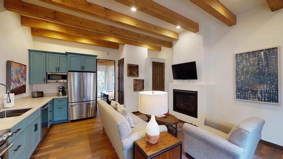 Gas fireplace and Smart TV