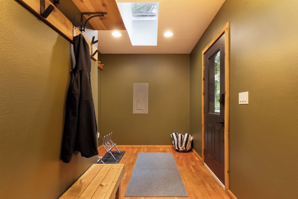 The mudroom is the perfect drop zone when you enter the home.