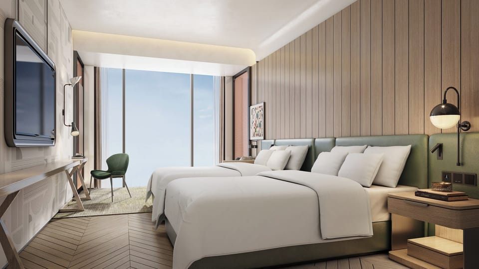 Hypo-allergenic bedding available, down comforters, in-room safe, desk