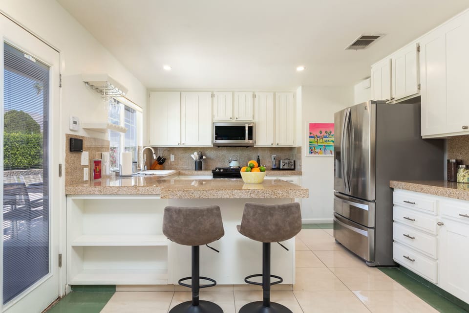 Fully stocked kitchen
