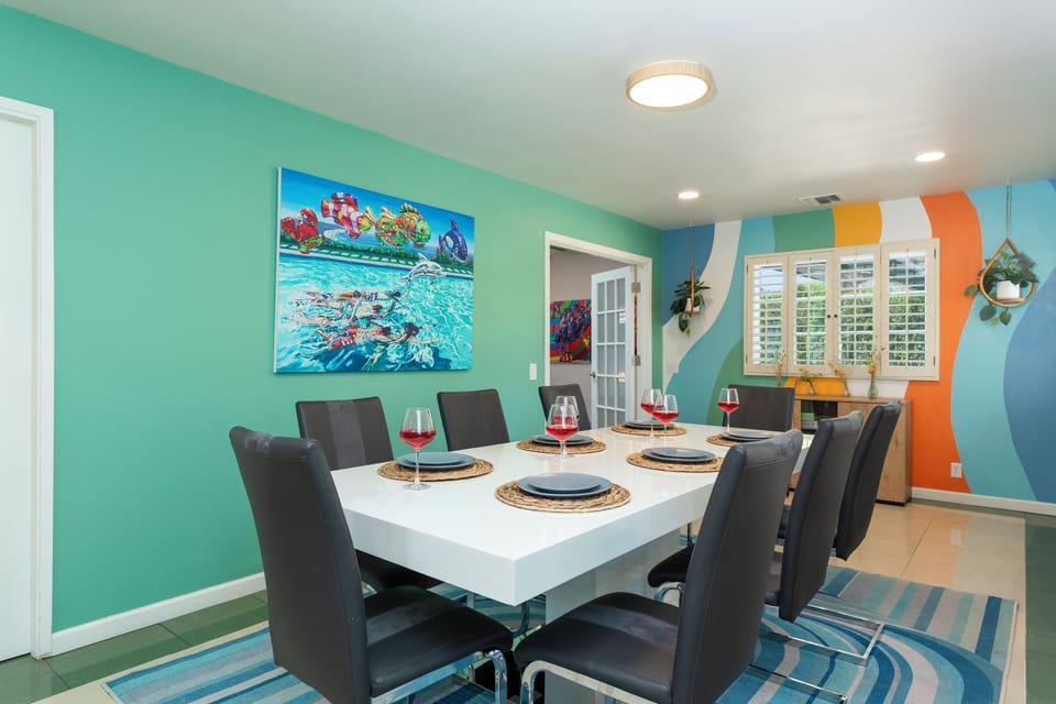 Dining area with seating for 8