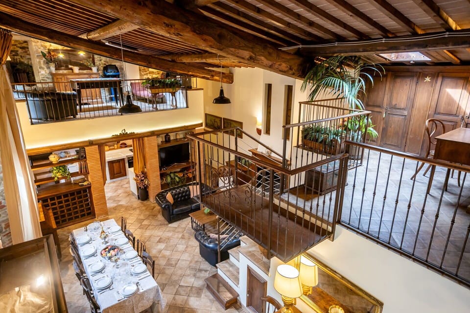 Living room and dining room