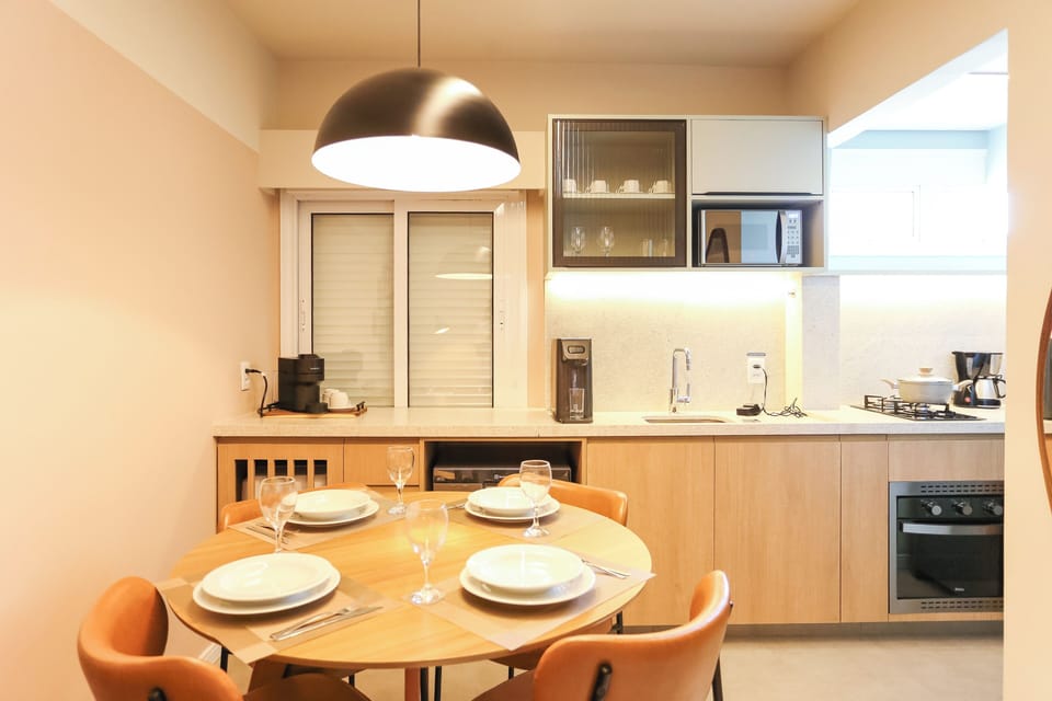 Apartment | Private kitchen | Fridge, microwave, toaster, cookware/dishes/utensils