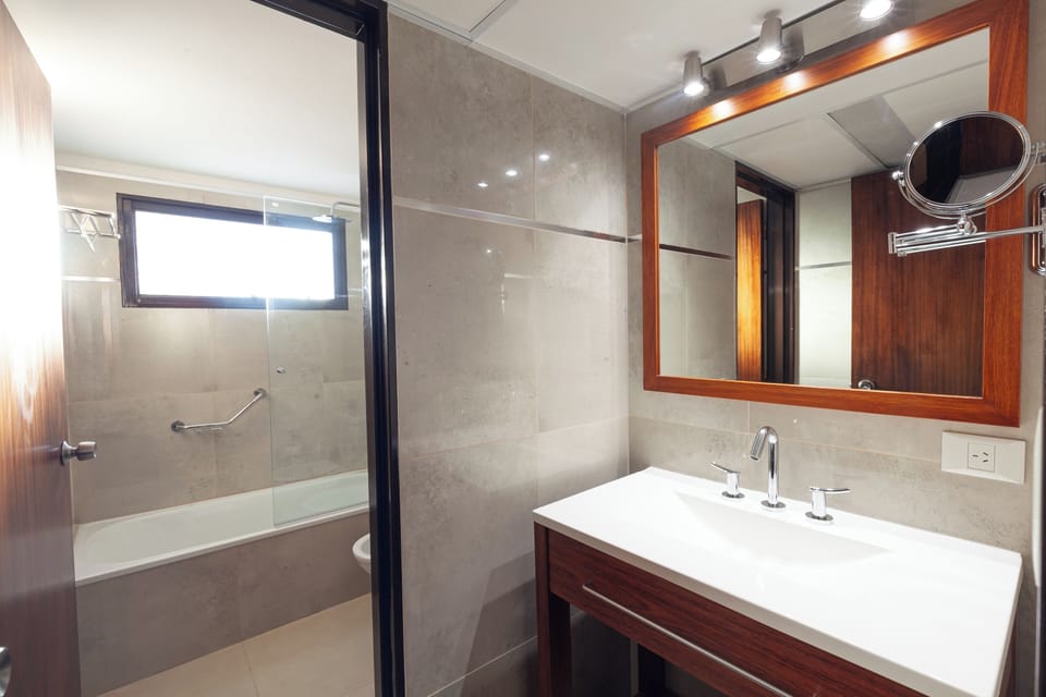 Deluxe Suite, City View | Bathroom | Hair dryer, towels, soap, shampoo
