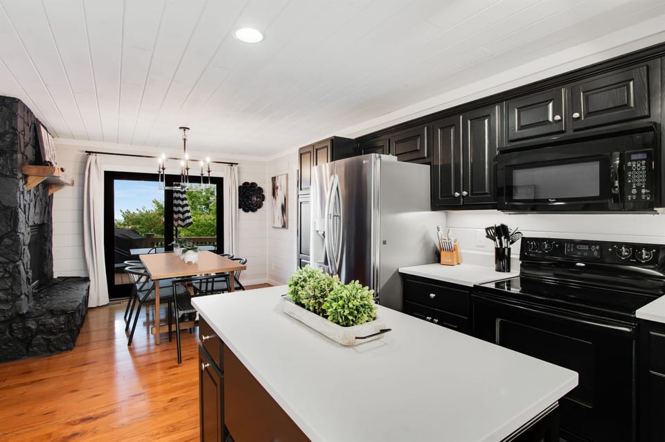 A chef’s dream with forest views.