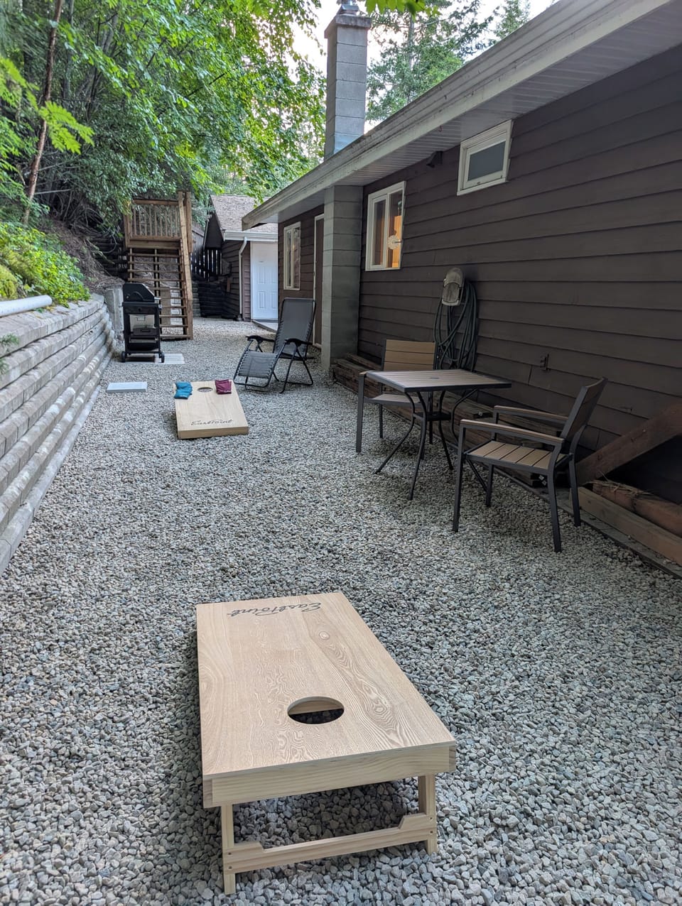 Play games, BBQ and relax in the backyard