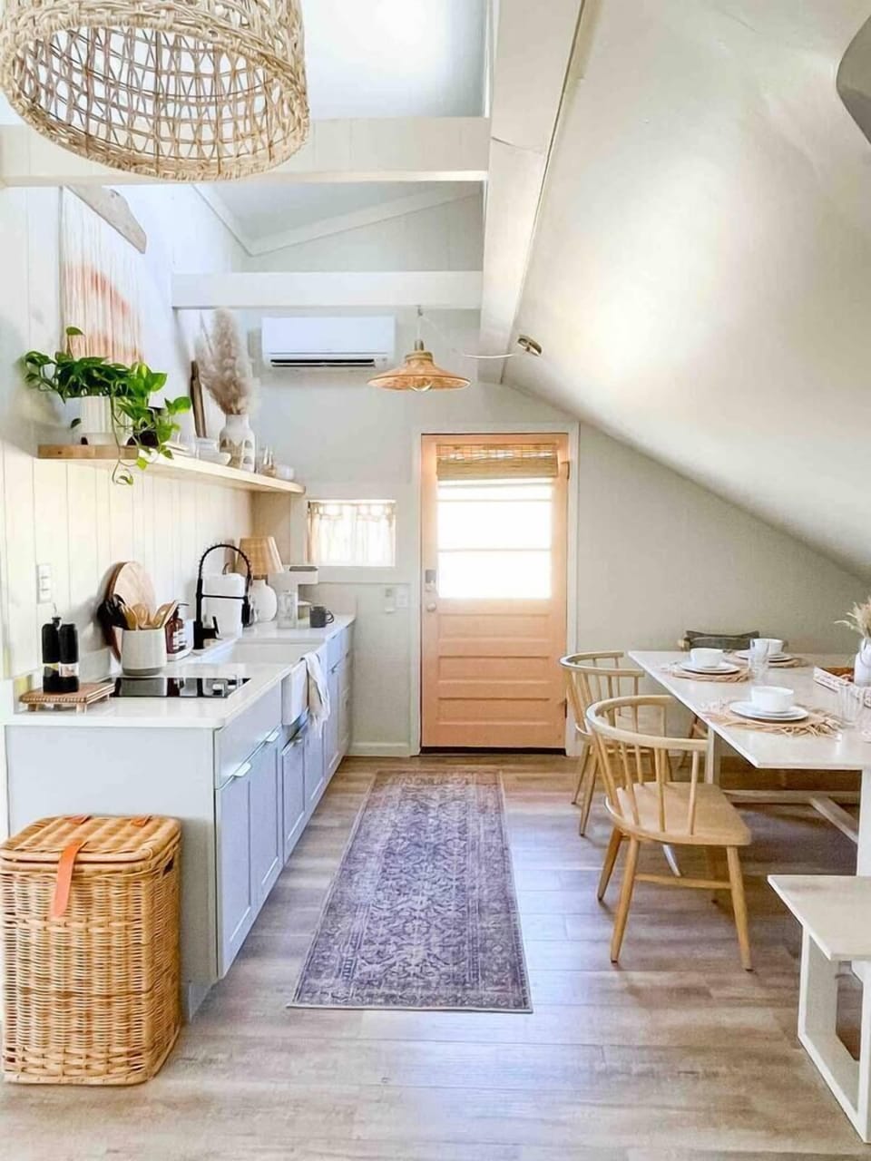 Full Kitchen and custom dining table 