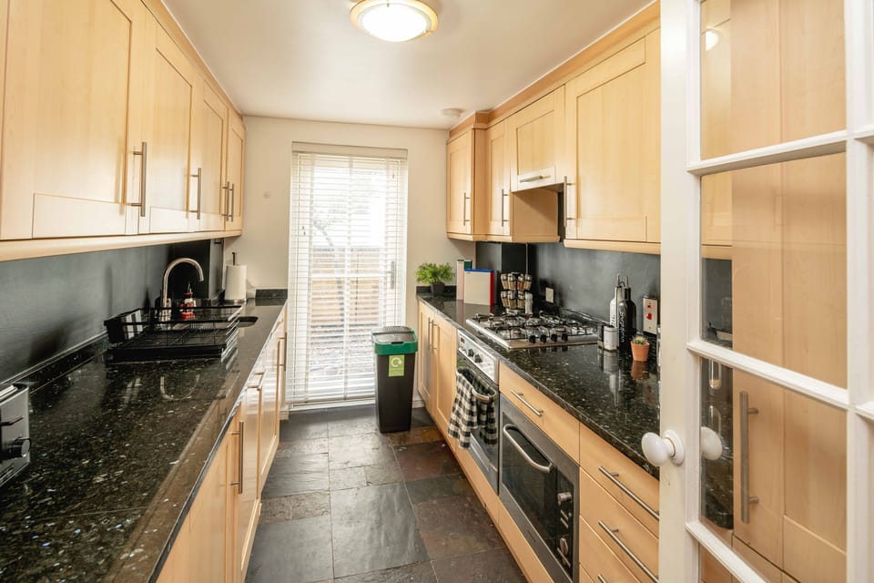 Apartment | Private kitchen | Full-size fridge, microwave, oven, stovetop