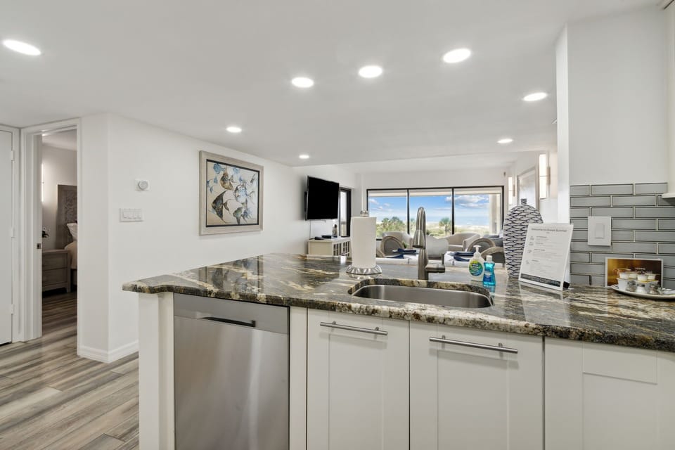 Updated Kitchen with Granite Countertops and Stainless Steel Appliances