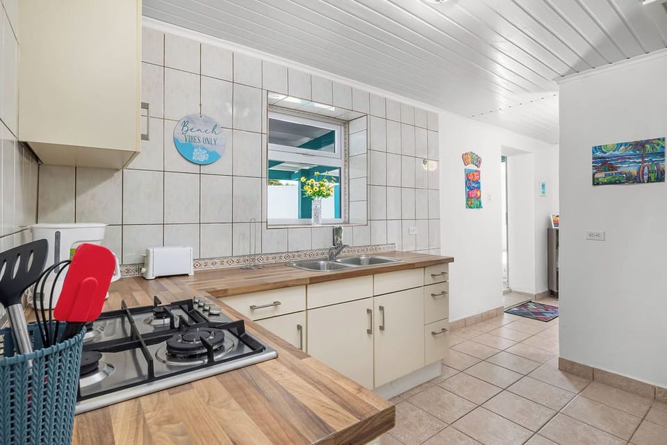 Each poolside apartment features a full kitchen and dining area, ideal for guests who enjoy privacy or separate mealtime routines.