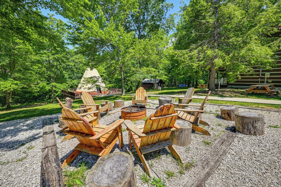 Fire Pit & Seating | Wraparound Deck