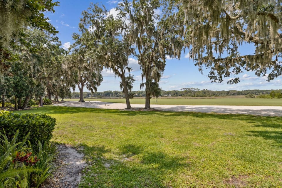 Backyard area near golf course