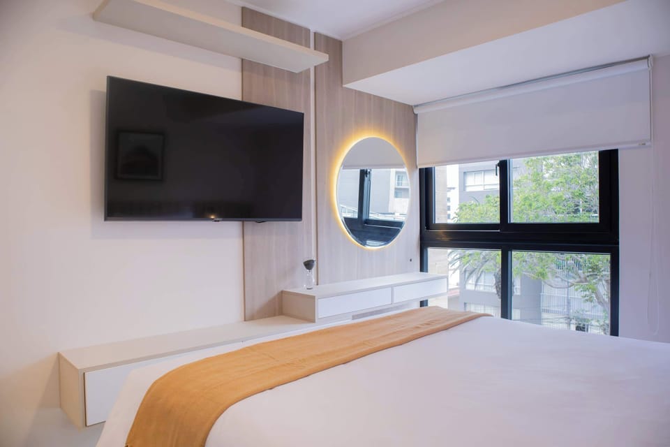Bedroom with tv