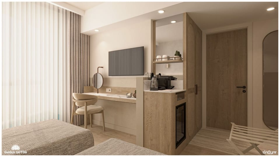 Twin Room | Free minibar, in-room safe, desk, blackout drapes