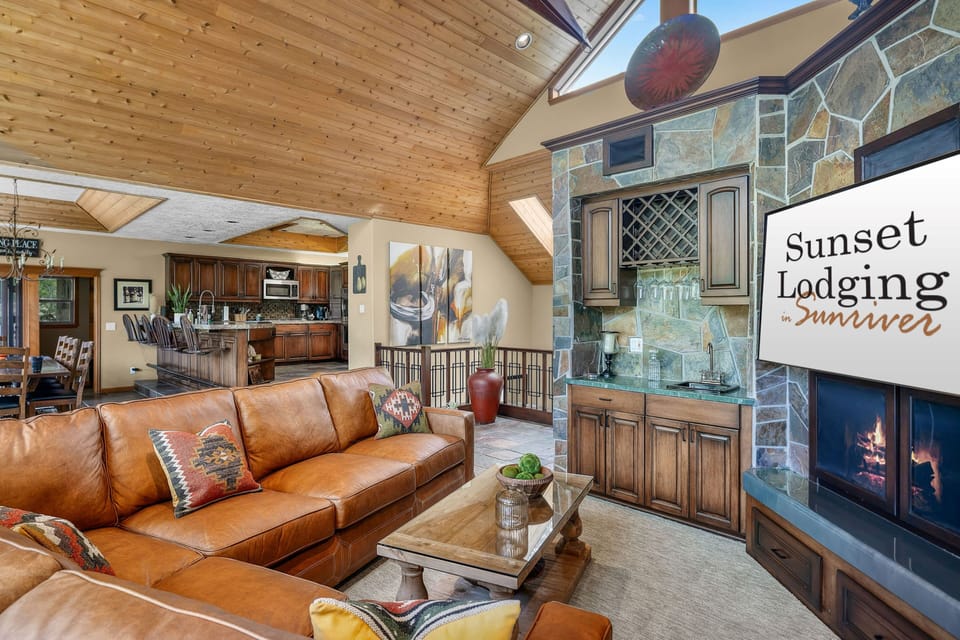Upstairs Living Room Area looking into kitchen